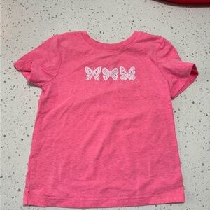 Pink Kids T-Shirt with Butterfly Design